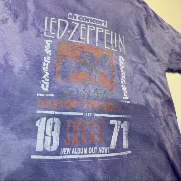 Led Zeppelin Solid Tie Dye Band Tee - Picture 3 of 4